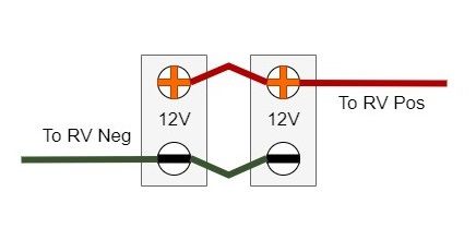 2, 12-volt RV batteries wired in parallel diagram.