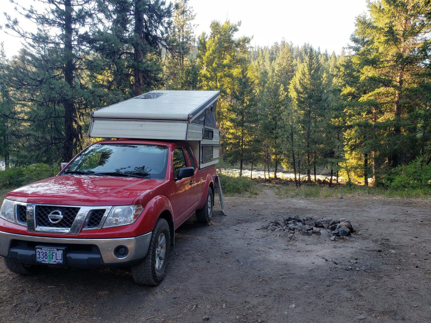flexible solar panel on roof of camper